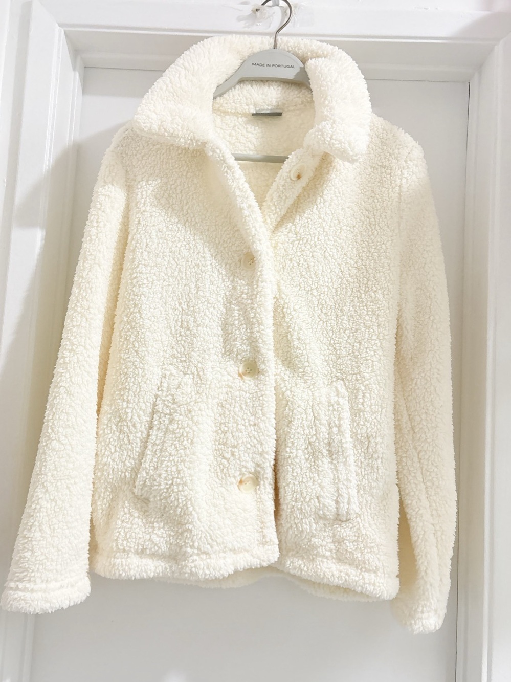 32 Degrees Teddy Fleece Jacket in White Size XS Like New